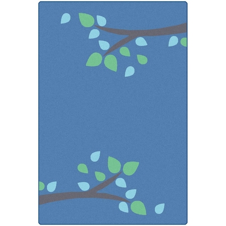 Carpets For Kids 8 x 12 ft. Kidsoft Branching Out RugBlue Rectangle 1058